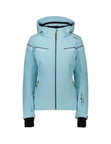 CMP WOMAN JACKET ZIP HOOD SKY LIGHT