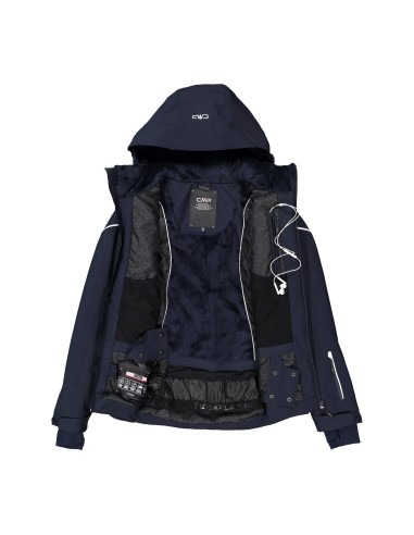 CMP WOMAN JKT ZIP HOOD BLU OSCURO