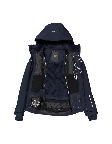 CMP WOMAN JKT ZIP HOOD BLU OSCURO