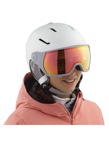 ICON VISOR WHITE /AW RED