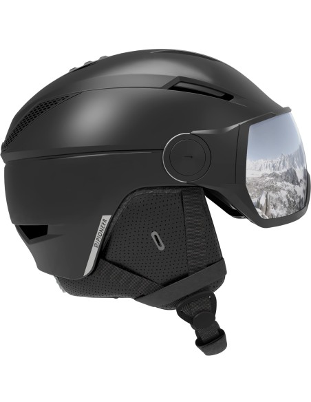 SALOMON CASCO PIONEER VISOR BLACK SILVER