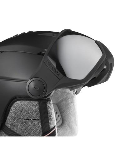 SALOMON CASCO ICON2 VISOR BLACK SILVER