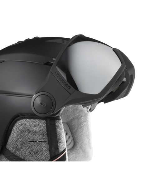 SALOMON CASCO ICON2 VISOR BLACK SILVER