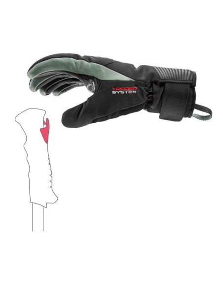 LEKI SPARROW 3D WOMEN BLACK DUSTY GREEN