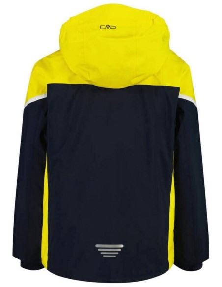 CMP KID JACKET SNAPS HOOD BLACK BLUE