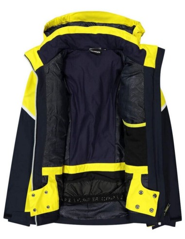 CMP KID JACKET SNAPS HOOD BLACK BLUE