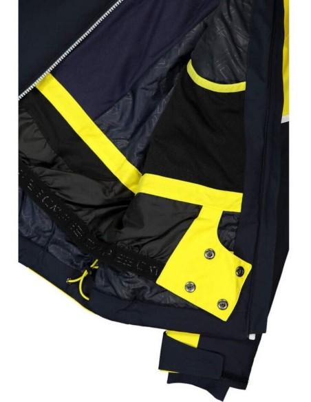 CMP KID JACKET SNAPS HOOD BLACK BLUE